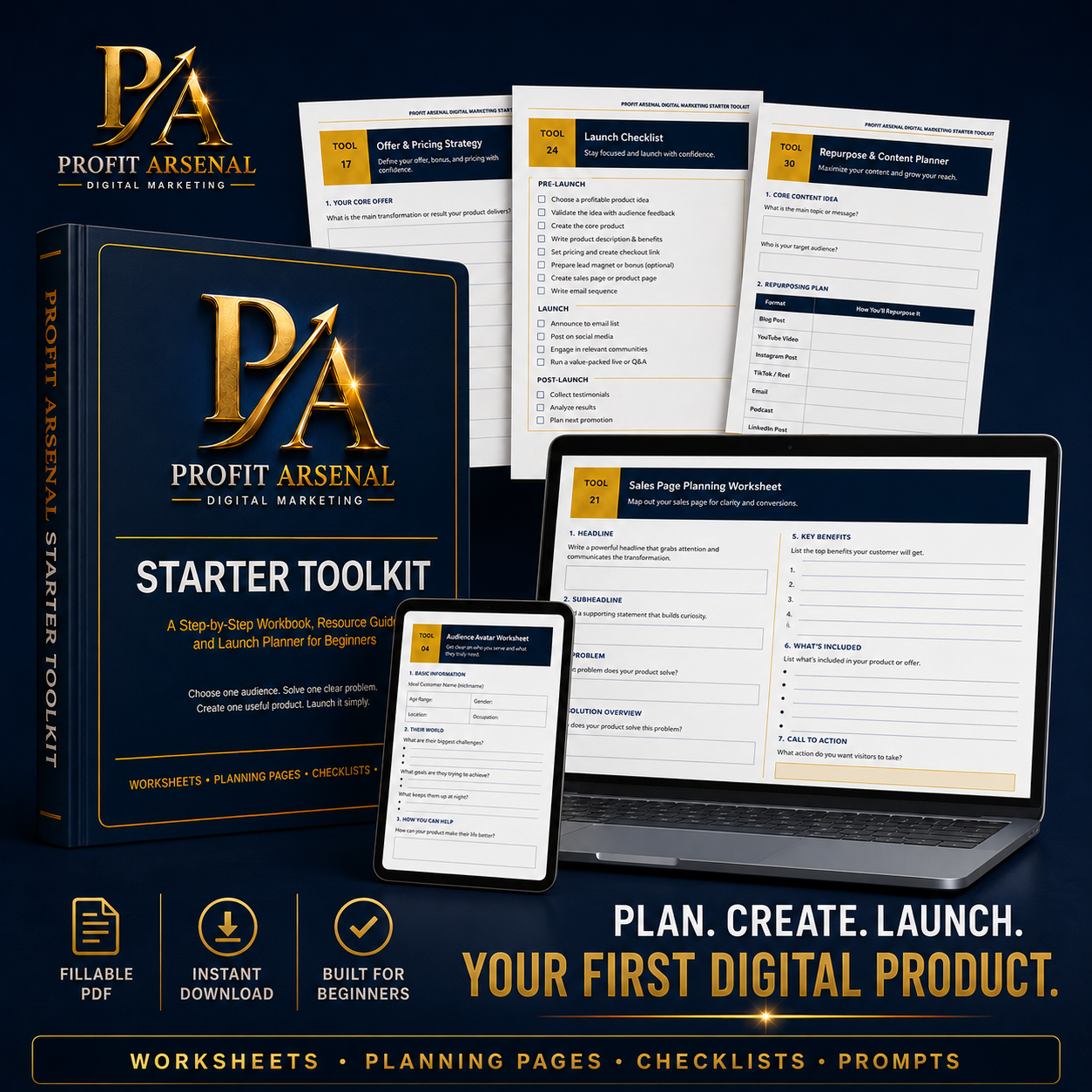 Laptop, tablet, phone, and book mockup